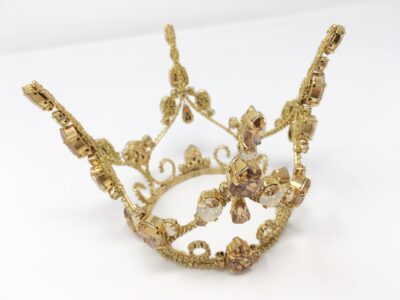 Bejewelled Crystal Gold Coronet Crown