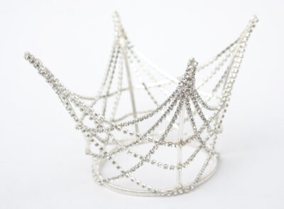 Silver Diamante Princess Crown from Chantal Mallett Wedding Accessories & Jewellery